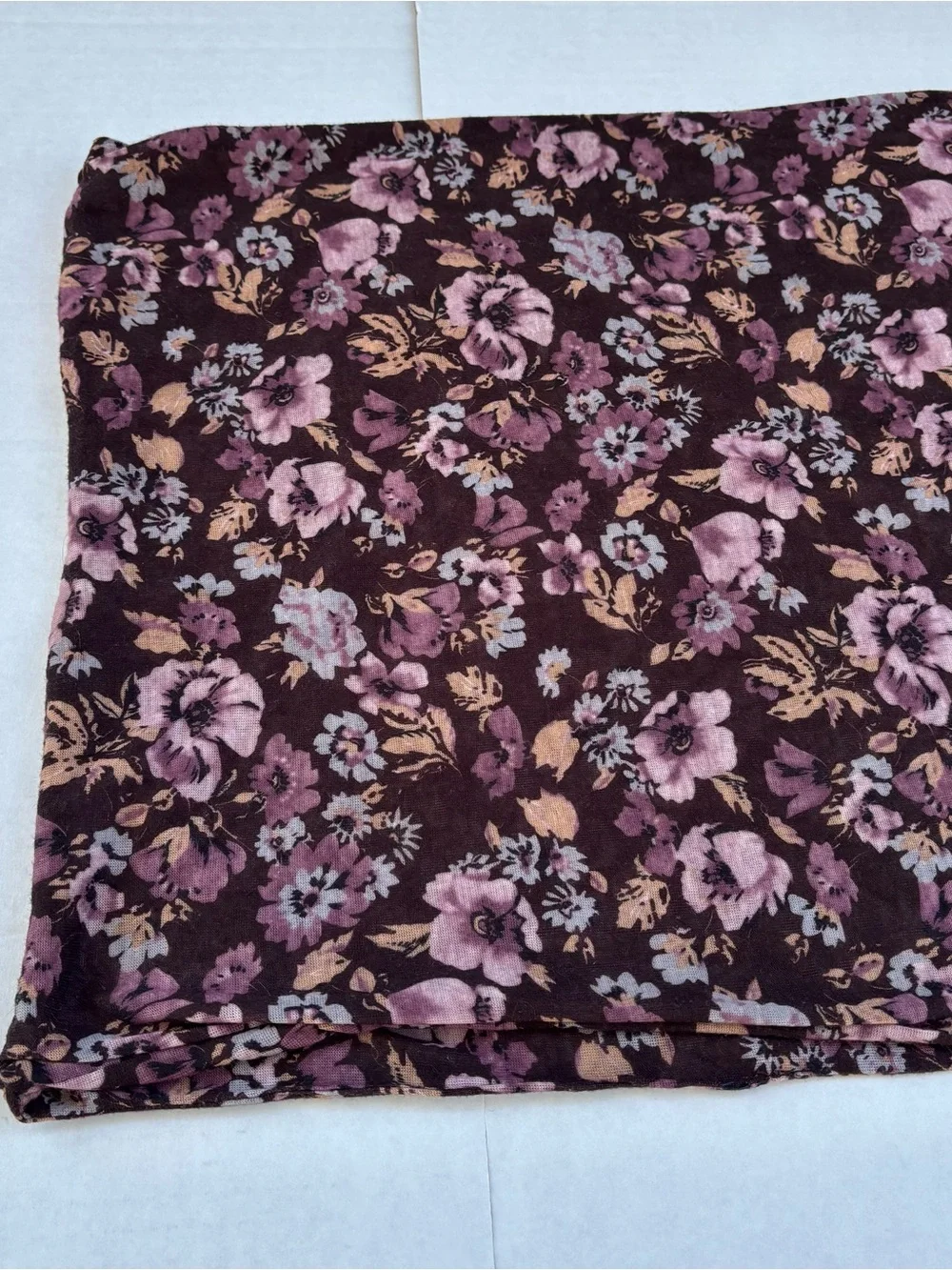 Sonoma Life + Style Floral Burgundy & Flowers infinity scarf Gorgeous!